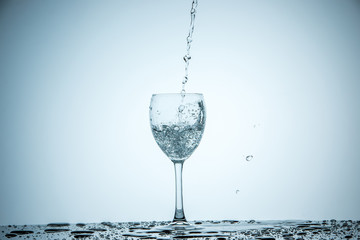 glass being filled with water