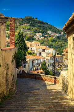 stone paving in a small town Savoca