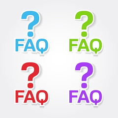 FAQ Colorful Vector Icon Design