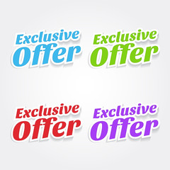 Exclusive Offer Colorful Vector Icon Design