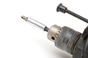 drill on the white background