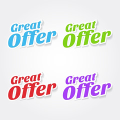 Great Offer Colorful Vector Icon Design