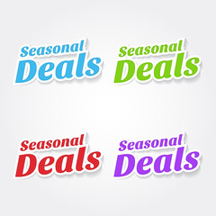Seasonal Deal Colorful Vector Icon Design