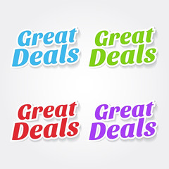 Great Deals Colorful Vector Icon Design