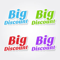 Big Discount Colorful Vector Icon Design
