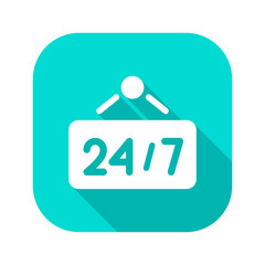 Flat Long Shadow Icon