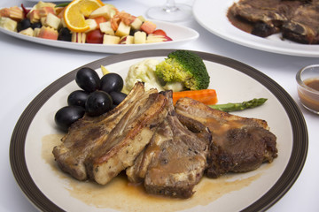 Steak of grill lamb