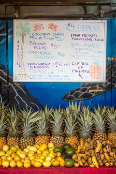 Roadside Fruit Stand In Maui