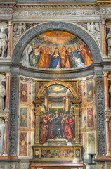 Fototapeta na wymiar Italian church altar.
