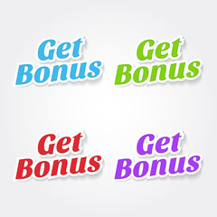 Get Bonus Colorful Vector Icon Design