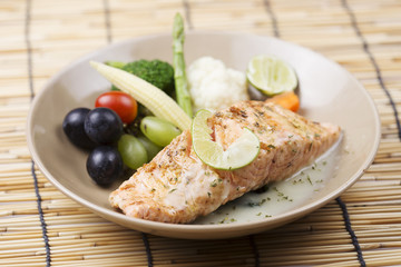 Grilled Salmon steak