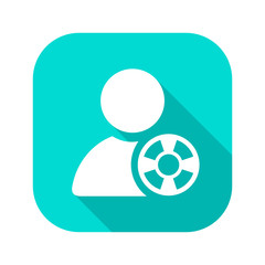 Flat Long Shadow Icon