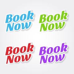 Book Now Colorful Vector Icon Design