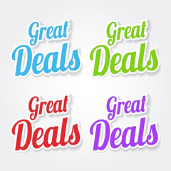 Great Deals Colorful Vector Icon Design