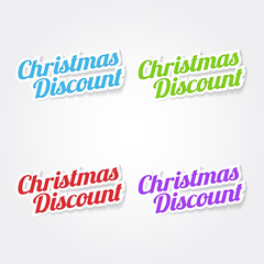 Christmas Discount Colorful Vector Icon Design
