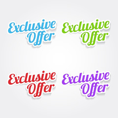 Exclusive Offer Colorful Vector Icon Design