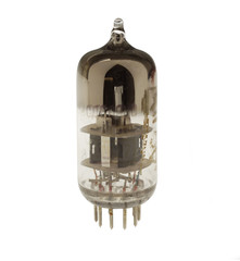 Old vacuum tube isolated on the white background