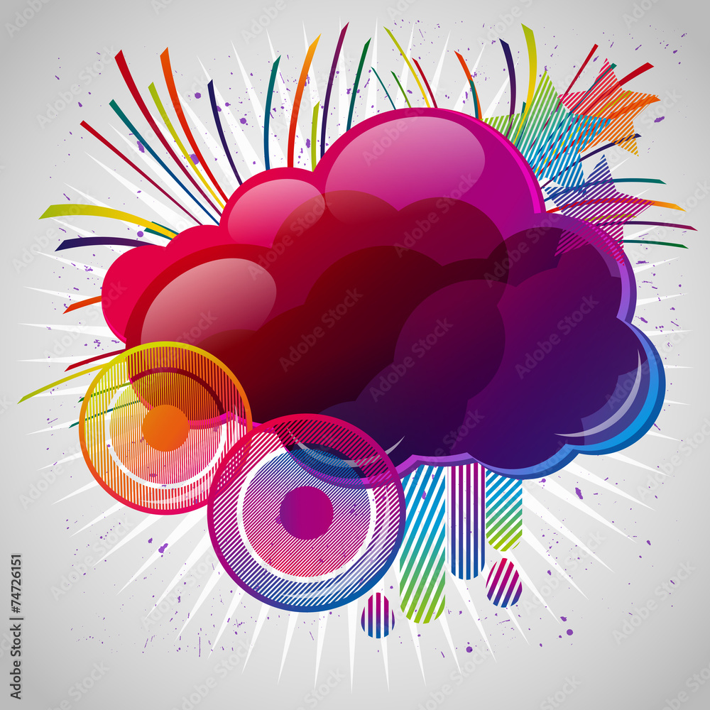 Aufkleber Abstract background with design elemnts.