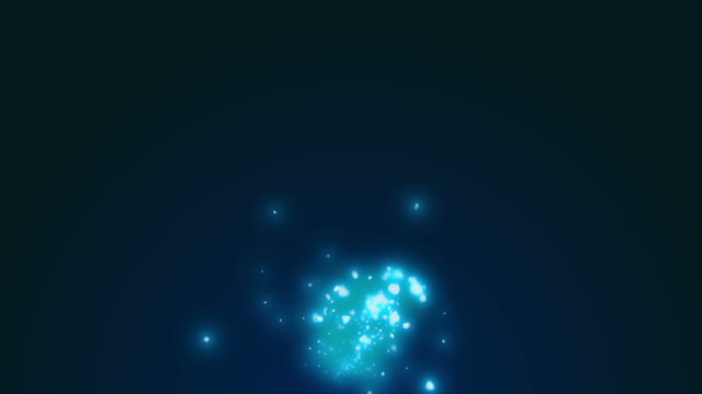 Blue slow glowing looped energy particles