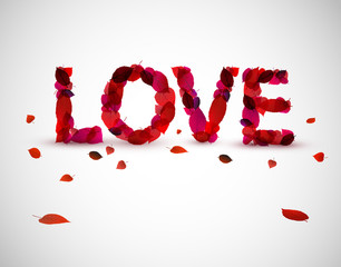 Love vector illustration lettering