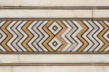 detail decorative of taj mahal, India