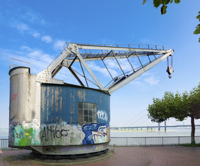 vintage harbor crane