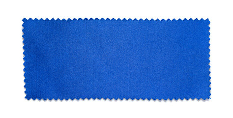 blue fabric swatch samples isolated on white background