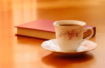 Cup of tea and book