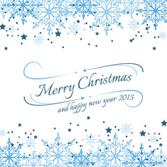 Christmas background for your wishes with snowflakes