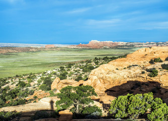 scenic landscape at arches national park