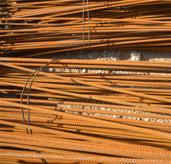 Baumaterial Stahlstangen