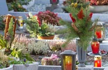 Stimmige Friedhofsszene