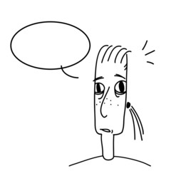 Simple sketch skinny guy