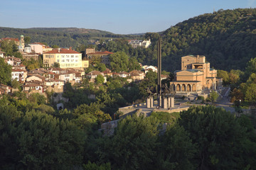 Fototapeta na wymiar View from town Veliko Tarnovo in Bulgaria