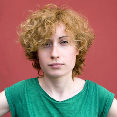 Portrait of confident red-haired girl