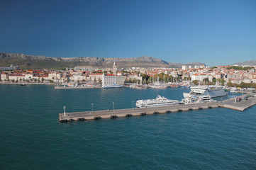Fototapeta na wymiar Seaport and city. Split, Croatia