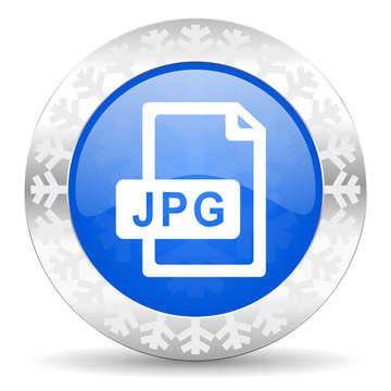 jpg file blue icon, christmas button