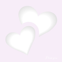 Love card with two hearts