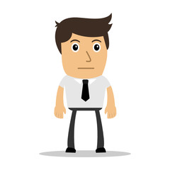 Geschäftsmann , Hände unten  - Comic