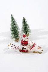 Santa riding on his sleigh a model