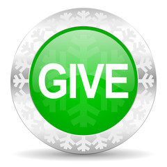 give green icon, christmas button