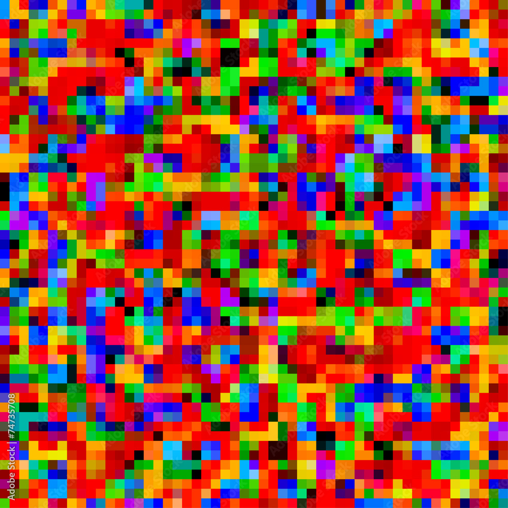 Poster Colorful pattern with chaotic pixels