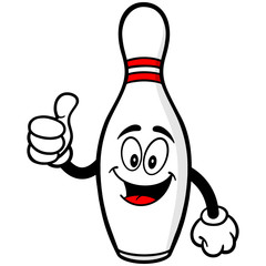 Bowling Pin with Thumbs Up