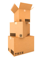 Fototapeta premium Cardboard boxes.