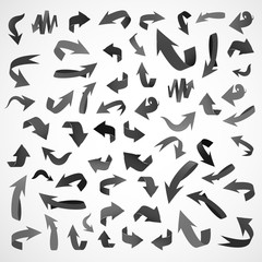 Black Vector Arrows Set