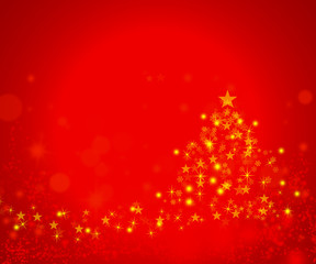 Naklejka na ściany i meble Merry Christmas red background