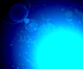 Blue night sky filled with twinkiling stars