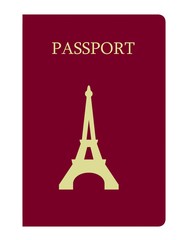 Fototapeta na wymiar Tour Eiffel sur un passeport