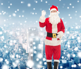 man in costume of santa claus