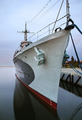 Obraz premium Old destroyer in Gdynia. Poland